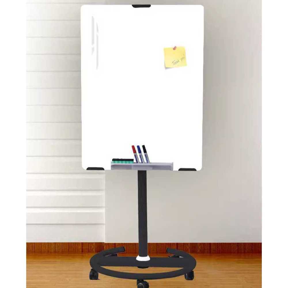 이동식 화이트보드 유리 단면 회사 사무실 스텐드 60x90cm - 상품 이미지