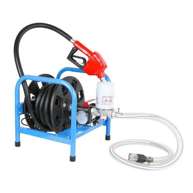 연료 경유 펌프 공업용 농기구 주유기 이송 12V KWT-24V/550W 방폭 호스 - 상품 이미지