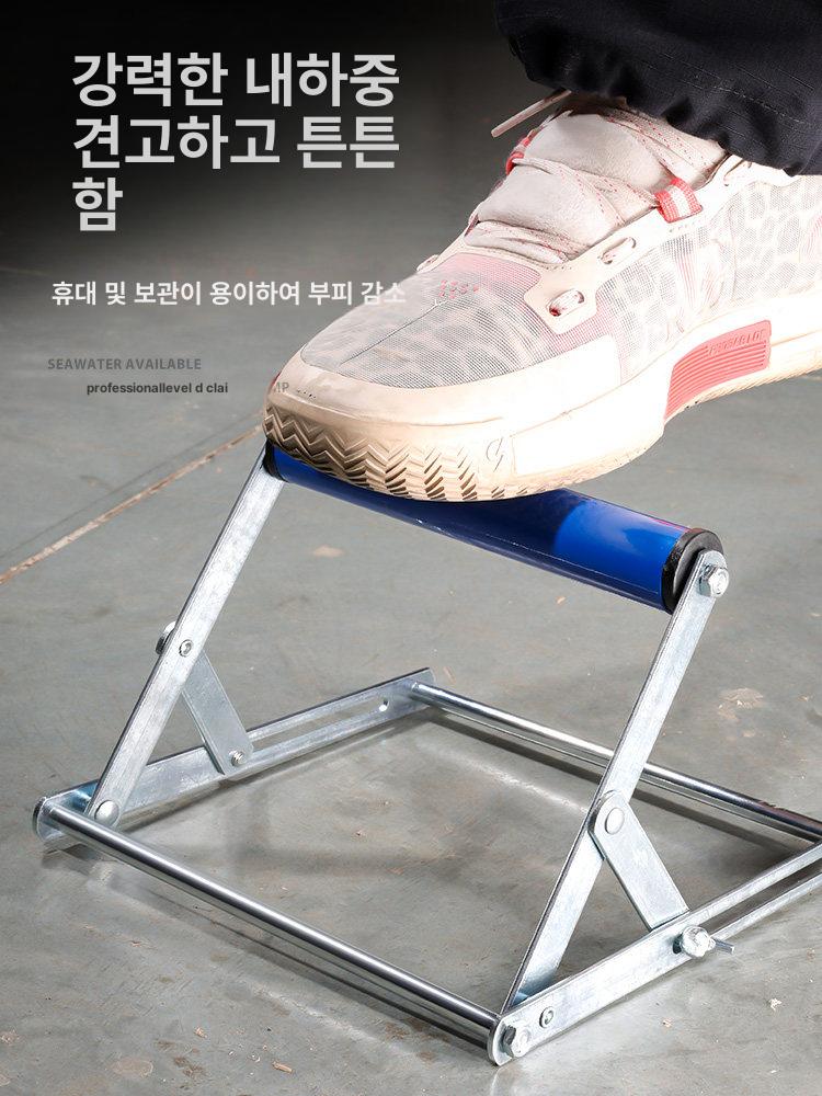 절단기 롤러 스탠드 작업대 받침대 보조 지지대 높이조절 [롤러 모델] 1개 (옐로우) - 상세 이미지 2