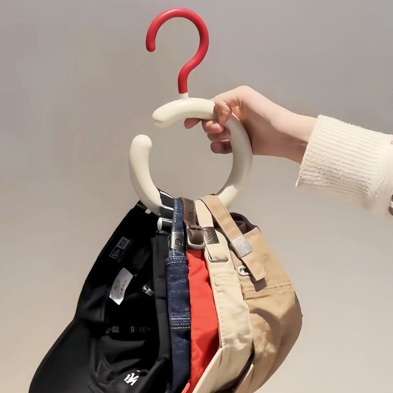 원형 스카프걸이 모자 가방 머플러 수건 넥타이걸이 링 고리 다용도 논슬립 화이트 3개 - 상세 이미지 5