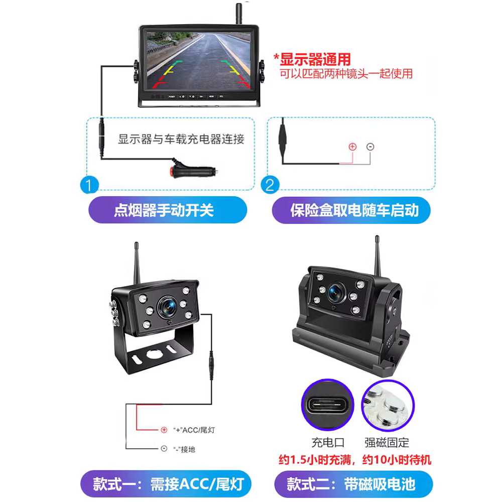 화물차 후방카메라 탑차 크레인 지게차 용 영상 cctv 도구 이미지 6