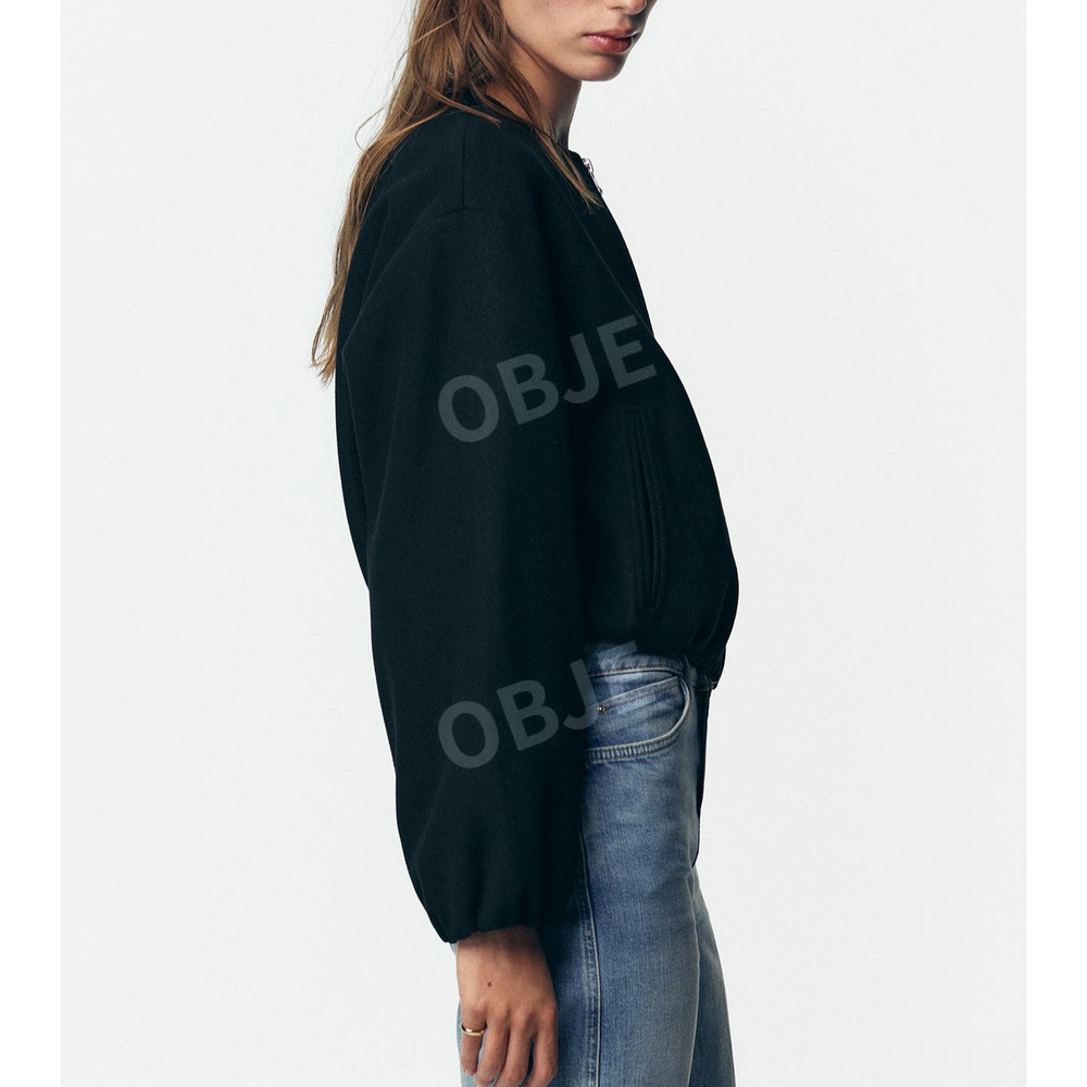 ZARA 여성 봄버 재킷 루즈핏 자라 간절기 크롭 점퍼 - 상세 이미지 2