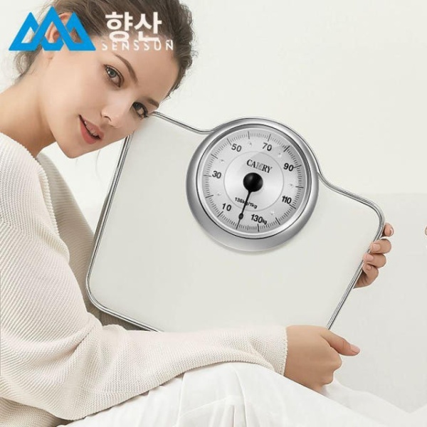 클래식 아날로그 정밀 화이트 헬스장 측정기 기계식 몸무게 저울 옛날 다이어트 화이트 기계식 - 상세 이미지 2