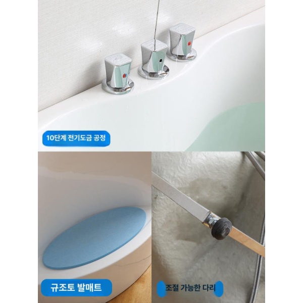 럭셔리 코너 스파 이동식 부채꼴 자쿠지 간이 모서리 삼각 실버 샤워 수도꼭지 포함 0.9m 빈 욕조 0.9m - 상세 이미지 2