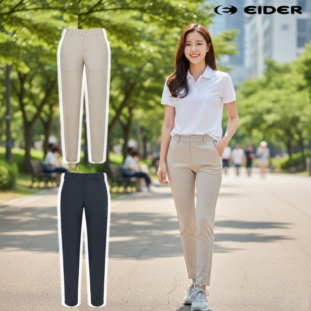아이더 여성 슬림슬랙스 여름바지 스트레치 기능성 등산바지 플렉신 팬츠 - 상품 이미지