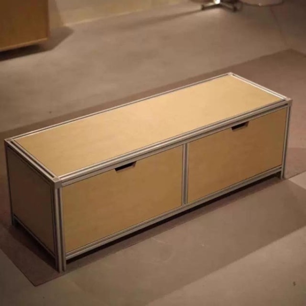 모던 자작나무 나무의자 긴 벤치 북유럽 인더스트리얼 거실 휴게실 이중 원형 테이블 180 x 40x40 긴 벤치 단일 원형 테이블 160 x 4 - 상세 이미지 3