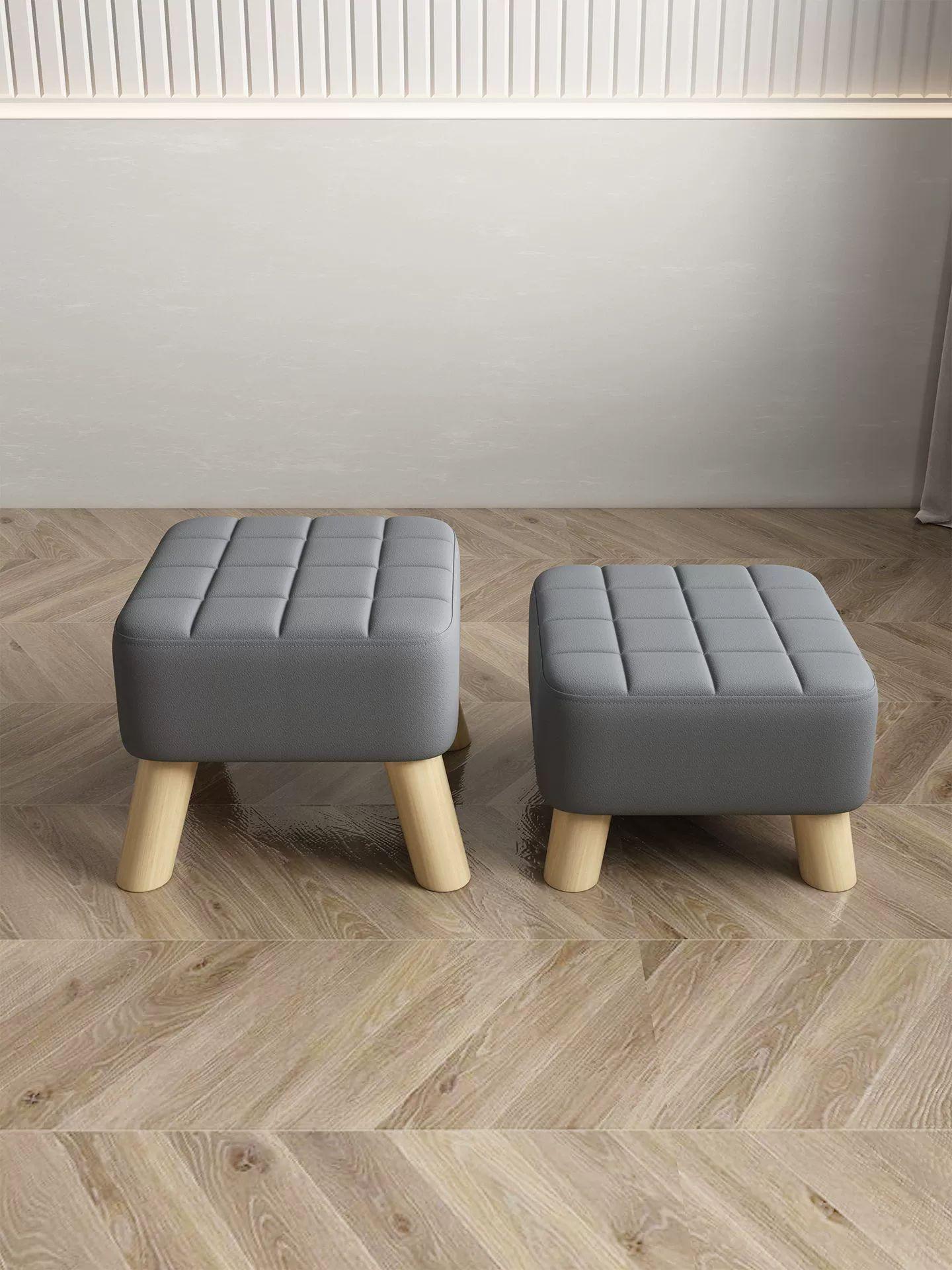 사무실 발 받침대 다리거치대 풋 스툴 블루 앤 그레이 투톤 30x30x26 - 상세 이미지 3