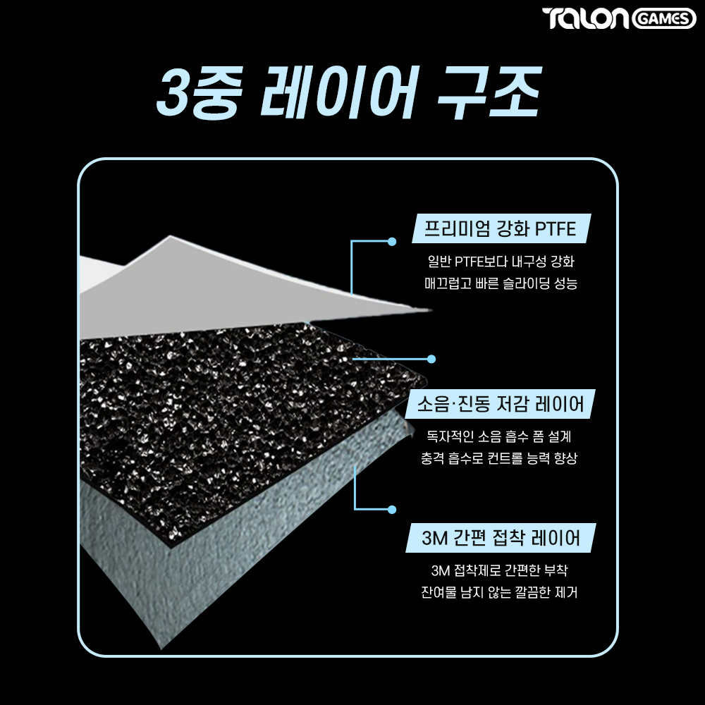 지슈라2 덱스 피트 초경량 슬라이딩 마우스피트 2개입 탈론게임즈 - 상세 이미지 5