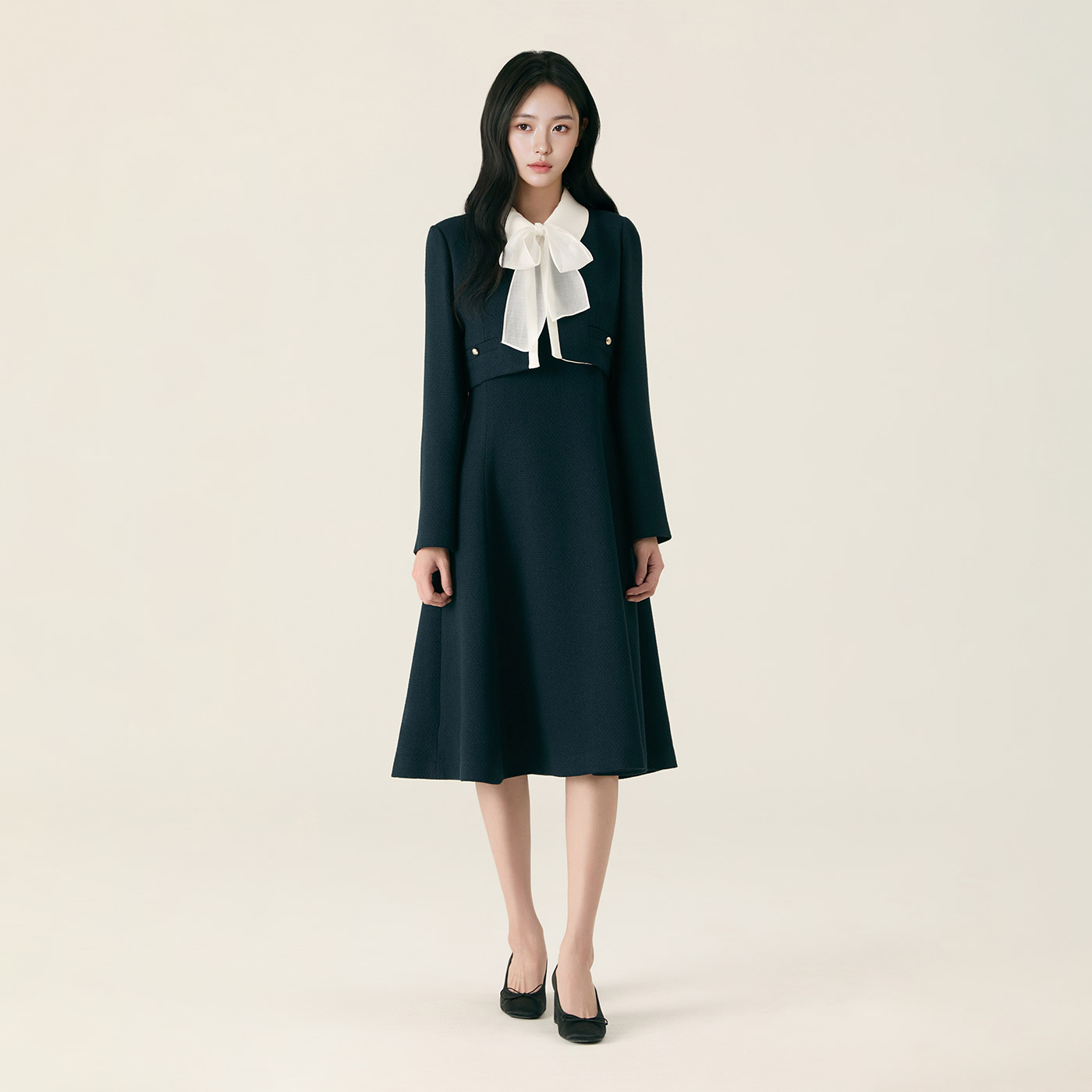 [N배송] 로엠 자켓형 2in1 롱 원피스 RMOWG12ST3 이미지 2