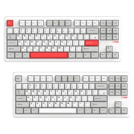 긱스타 GKG87 유무선 기계식 키보드 화이트 몽돌축