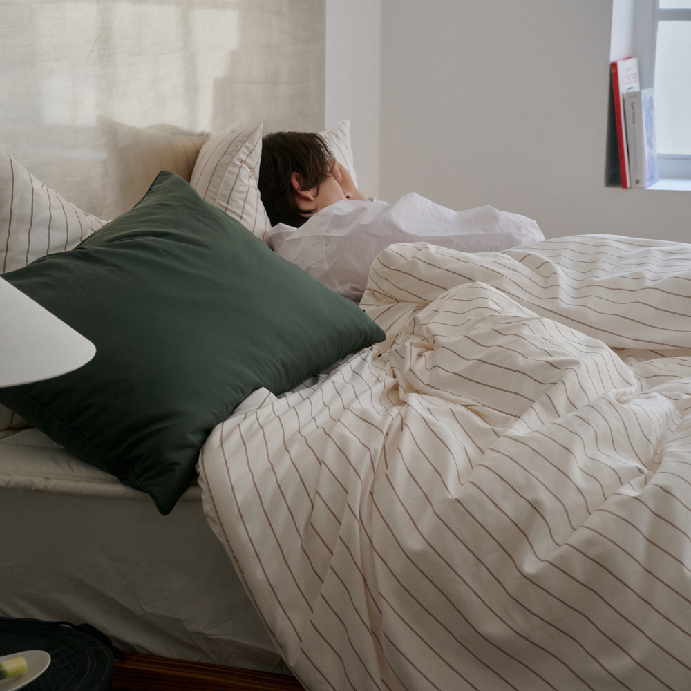 알러지케어 NEW 필굿 컴포트웰 플러스 사계절 차렵이불 크림화이트패턴, SS (이불단품)