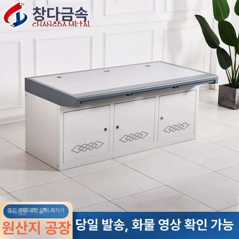 상황실 관제실 실험대 모니터링 보안실 작업대 컴퓨터 F103 삼중 그레이화이트 - 상세 이미지 3