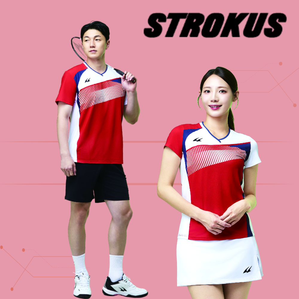 스트로커스 배드민턴의류 경기복 배드민턴복 게임 웨어 STRT-2556 - 상품 이미지