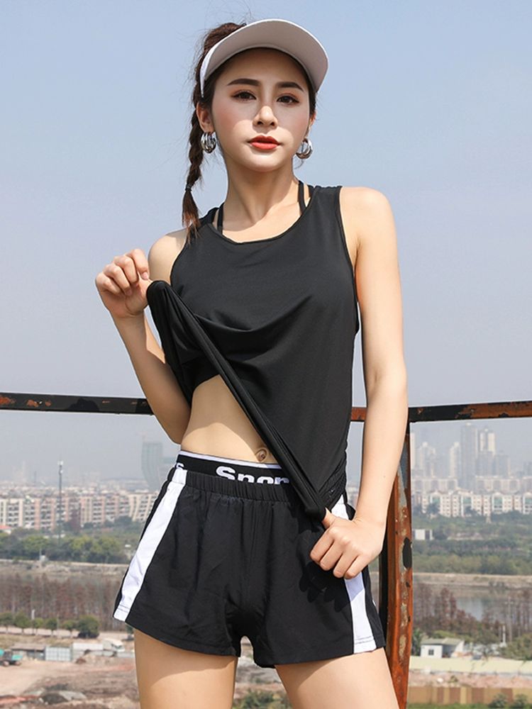 여성 싱글렛 나시 러닝 요가 민소매 상의 진회색 S 추천 45-50kg - 상세 이미지 5