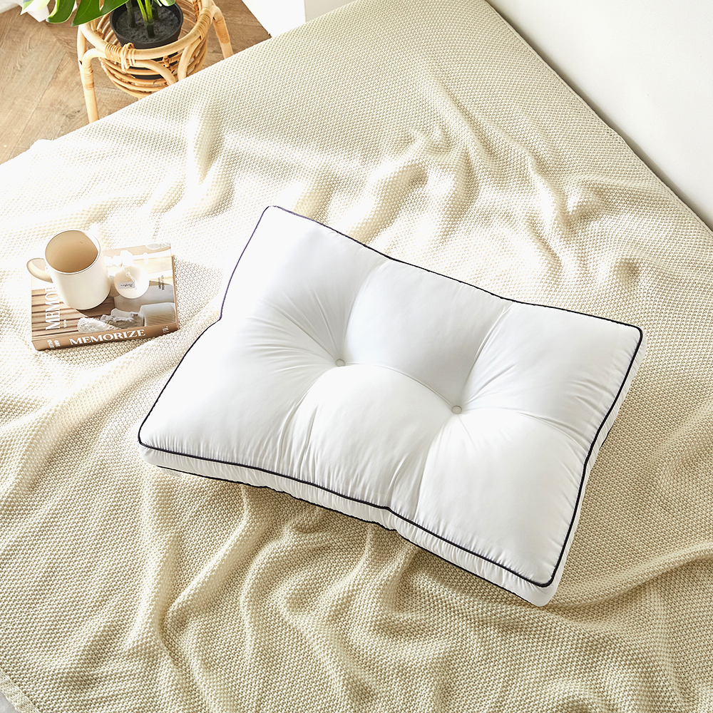 이불연구소 아늑 베개 빨아쓰는 일자목 거북목 낮은 경추베개 50x70