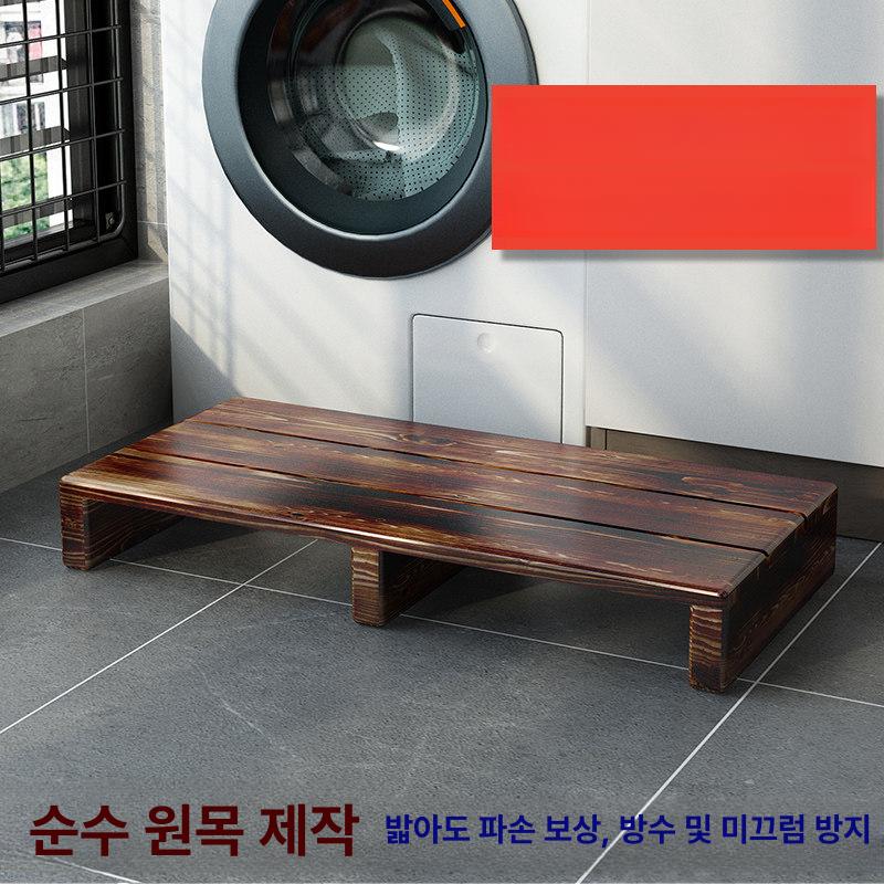 히노끼 나무발판 원목 디딤판 미끄럼방지 화장실 받침 70 카보나이즈드 30x15cm 다리지지대3개 - 상세 이미지 3