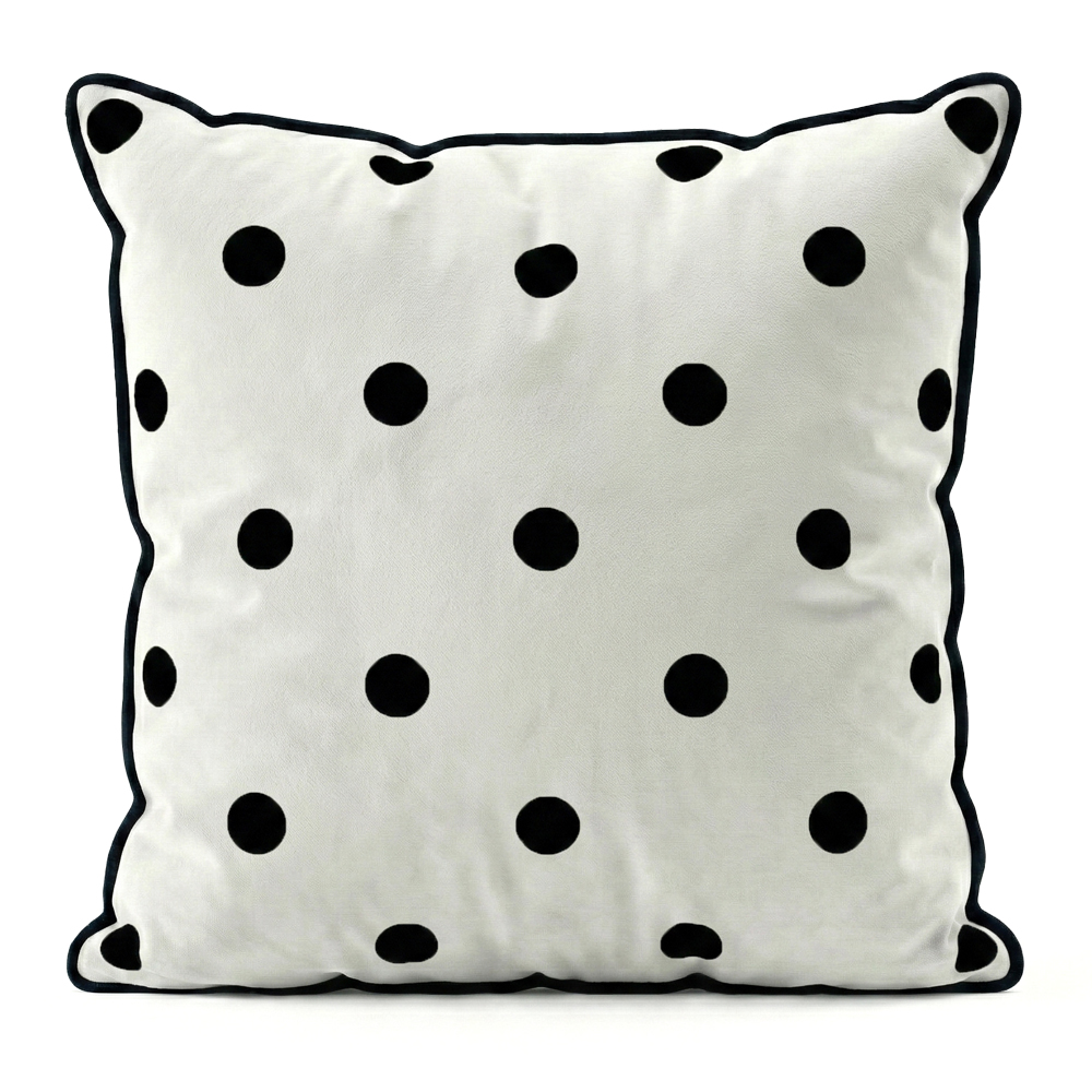 블랙앤화이트 벨벳 쇼파쿠션 북유럽 거실 쿠션커버 스타일K 01도트SW, 50x50cm