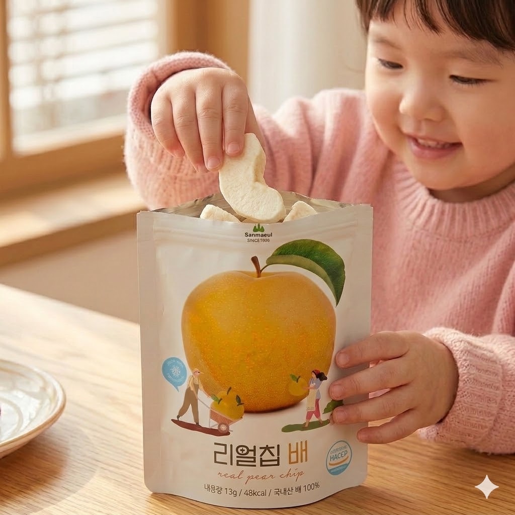 [10개 구매시 1개 무료증정] 산마을 리얼칩 배 바삭한 동결건조 과일 국내산 무첨가 건강간식 아이간식 15g, 10개 - 상세 이미지 5