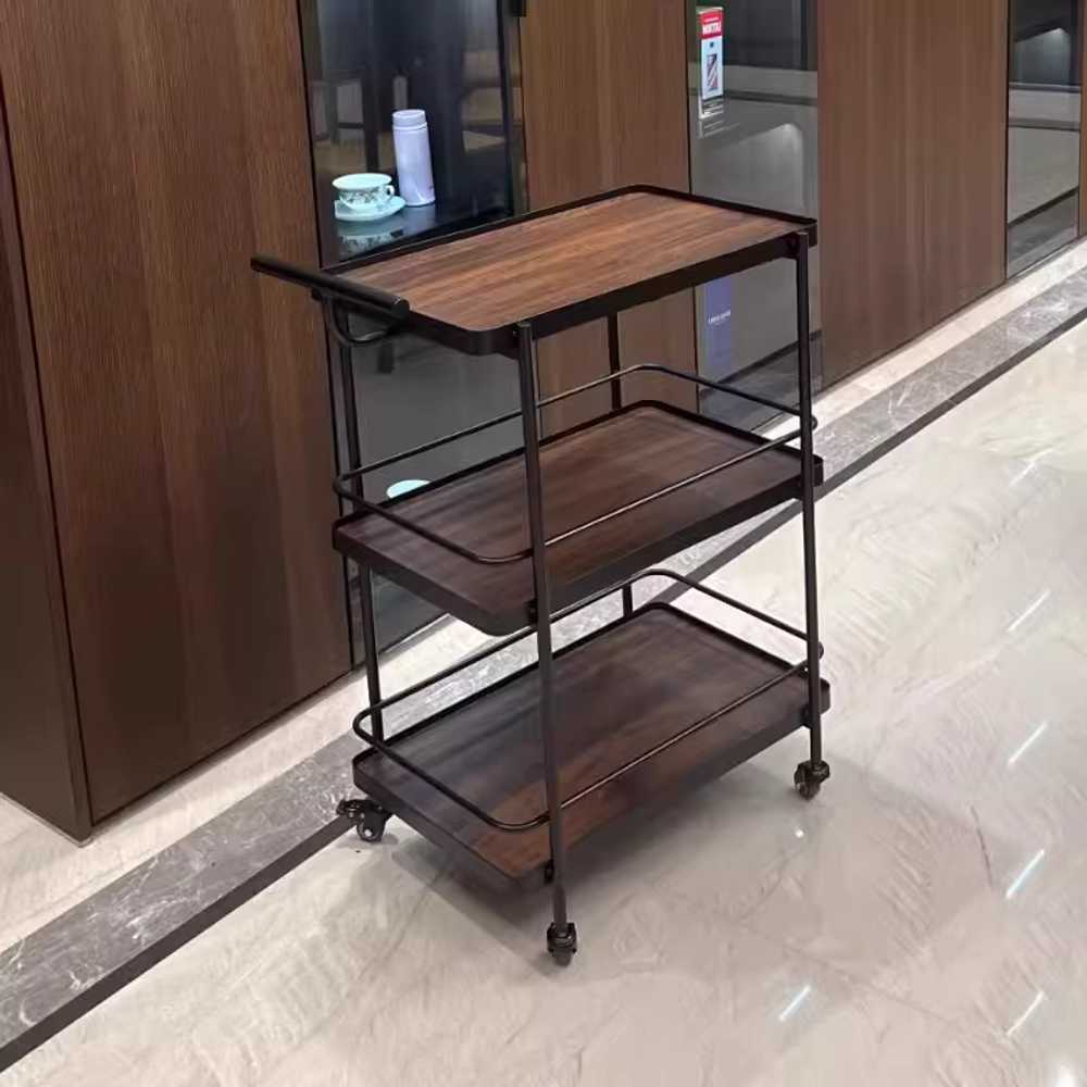 와인 트롤리 이동식 업소용 레스토랑 용 서빙 식당 카트 45x30x75 - 상세 이미지 4