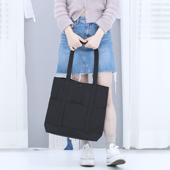 명품에코백 연예인에코백 일본 튼튼한 나일론 블랙 - 상세 이미지 2