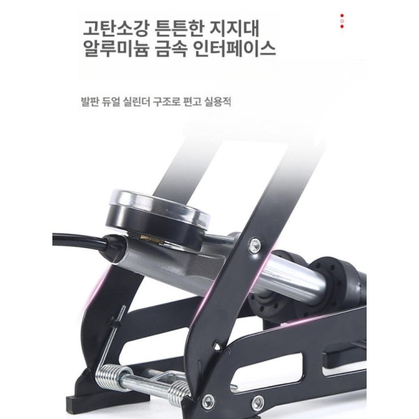 최강 튜브 밸브용 타이어 공기주입기 에어척 삽입형 금속 크로스빔 고압 단일 원터치 접이식 전기차 저압 단일 볼 전용 - 상세 이미지 3