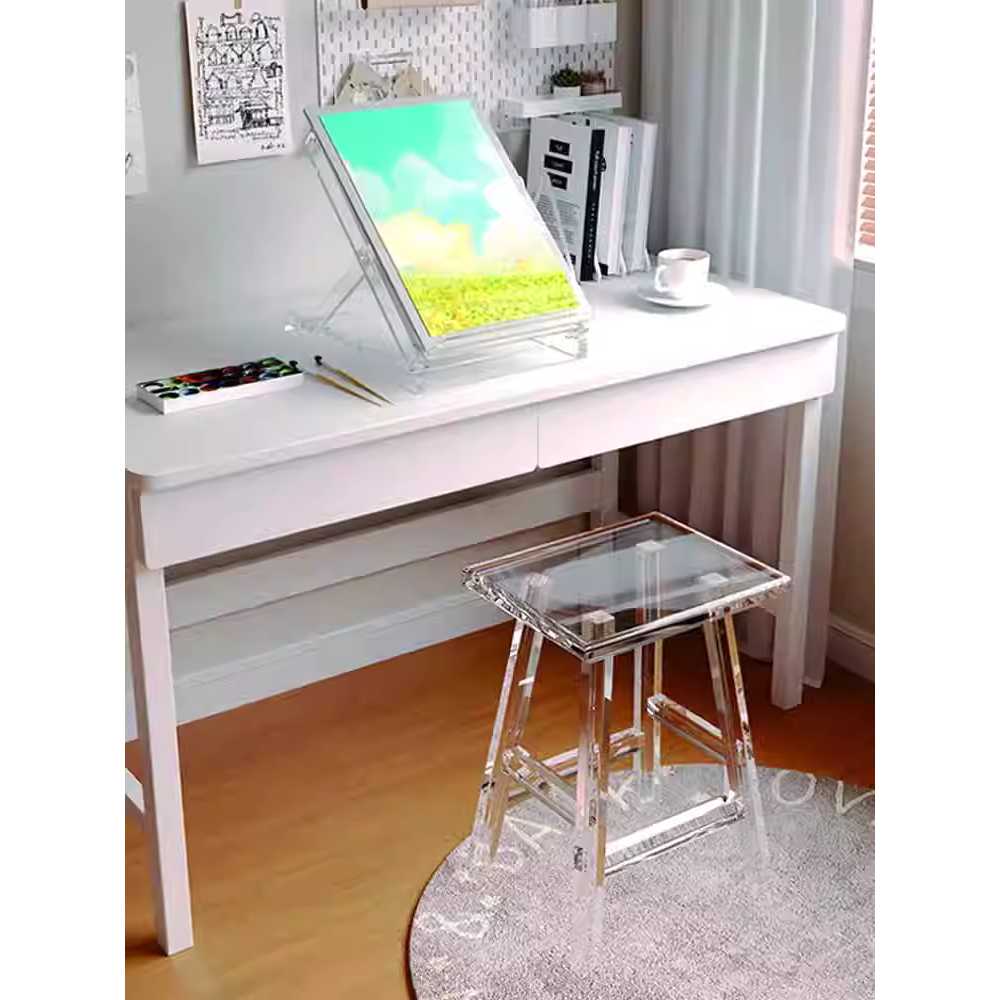 아크릴 바 의자 가정용 투명 용 아일랜드 인테리어 체어 45cm - 상세 이미지 2