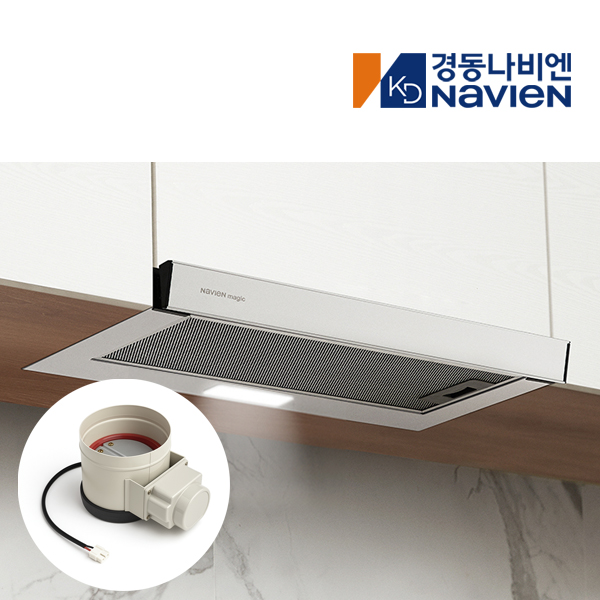 전국설치 600장 슬림형 레인지 후드 역류방지 전동댐퍼형 RGS151-06HAD 실버 - 상품 이미지