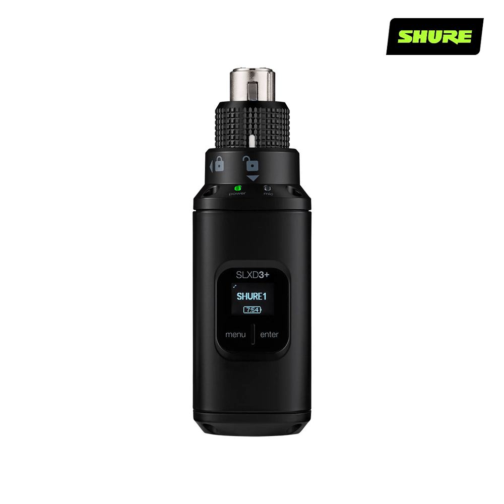SHURE SLXD3+ 슈어 디지털 플러그온 무선 마이크 송신기 무선마이크 변환 - 상품 이미지
