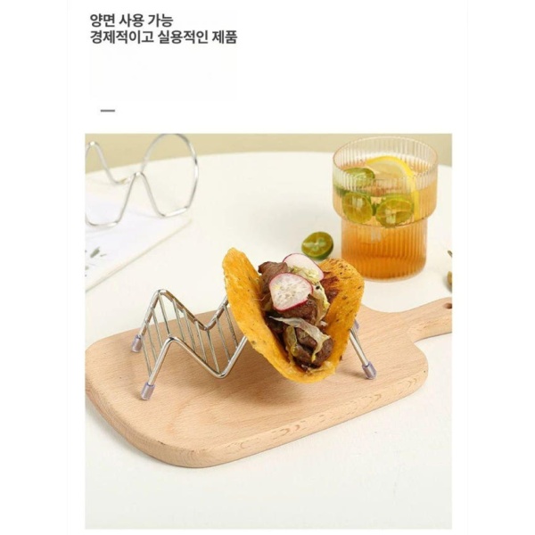 프리미엄 스테인리스 타코 홀더 받침대 업소용 브리또 그릇 304 1-2칸 다용도 선반 다리 4개 포함 304 1-2칸 다용도 선반 다리 4개 - 상세 이미지 2