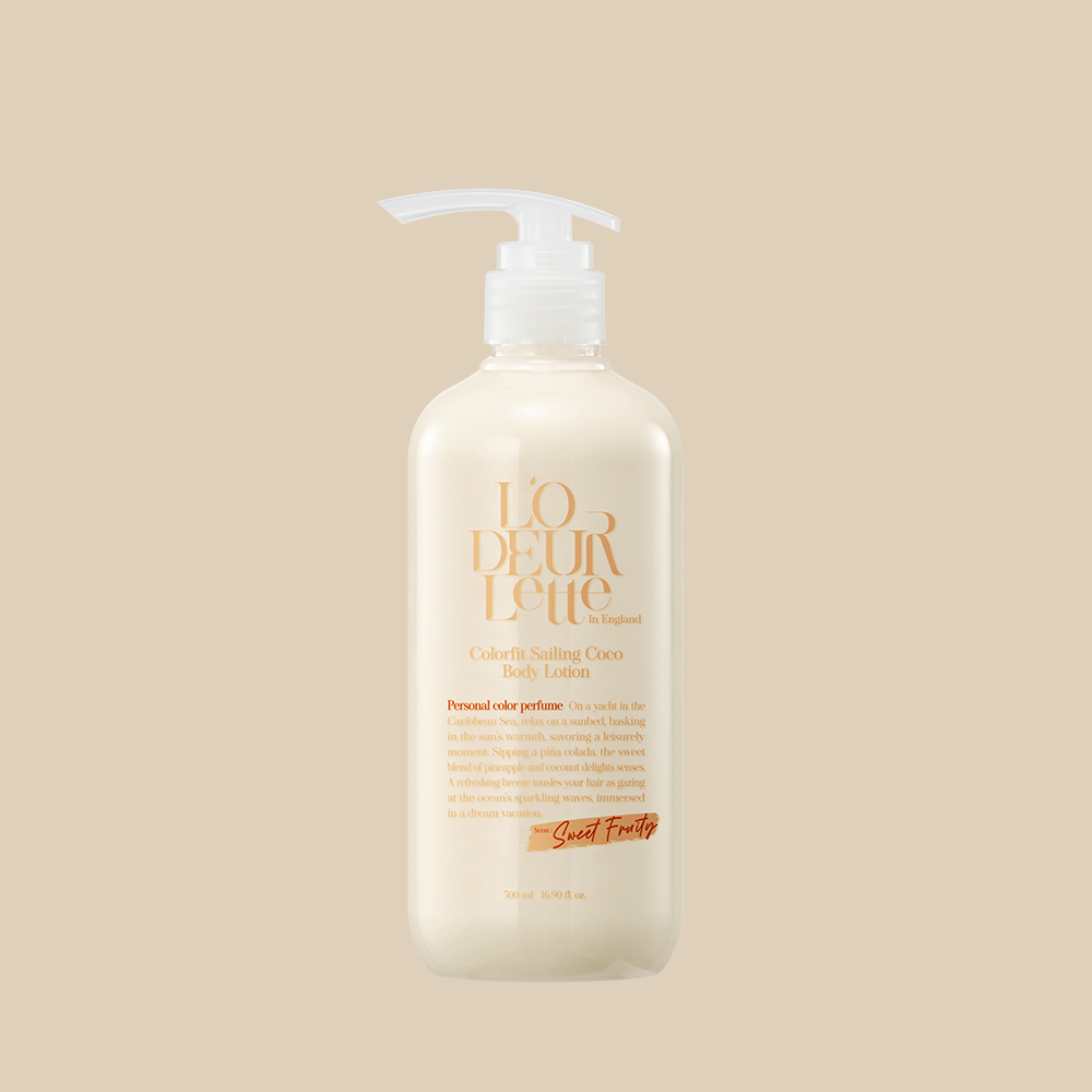 로더렛 컬러핏 퍼퓸 바디로션 세일링 코코, 500ml, 1개 - 상세 이미지 2