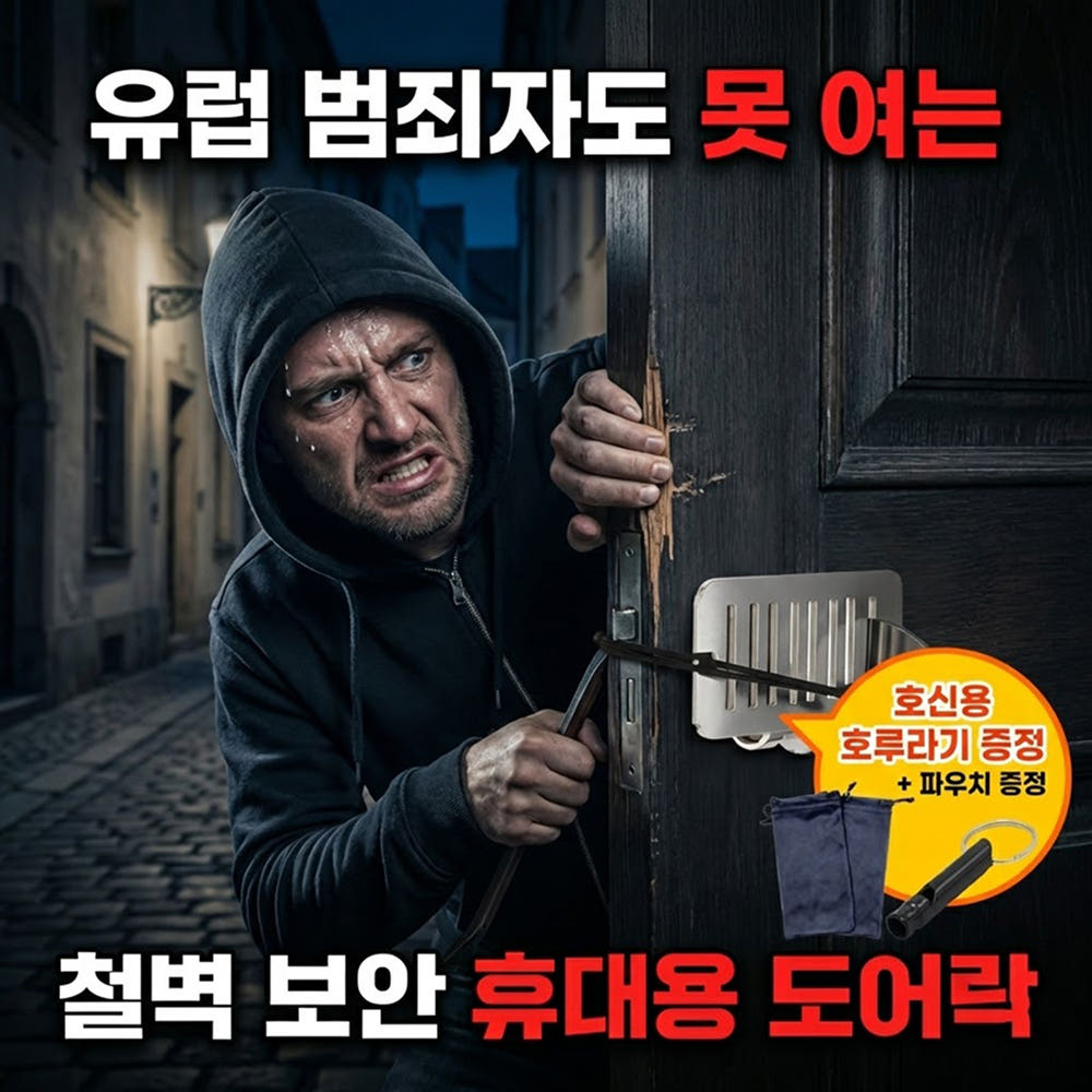 고요홈 휴대용도어락 문잠금장치 여행용 도어락 호텔 안전 고리 - 상세 이미지 2