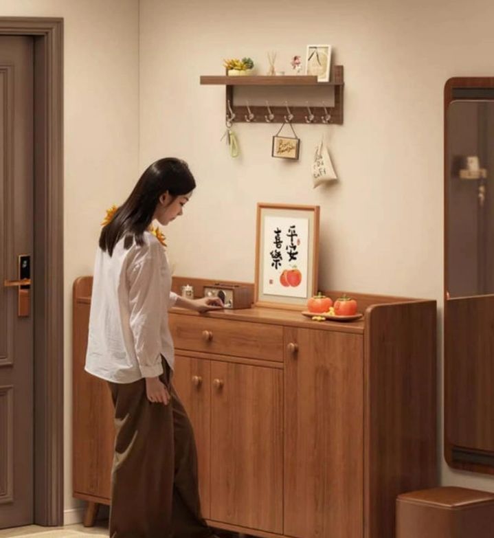 서랍선반 수납선반장 원목 수납장 서랍 팬트리 현관 코너 다용도 선반 장식장 거실 - 상세 이미지 2