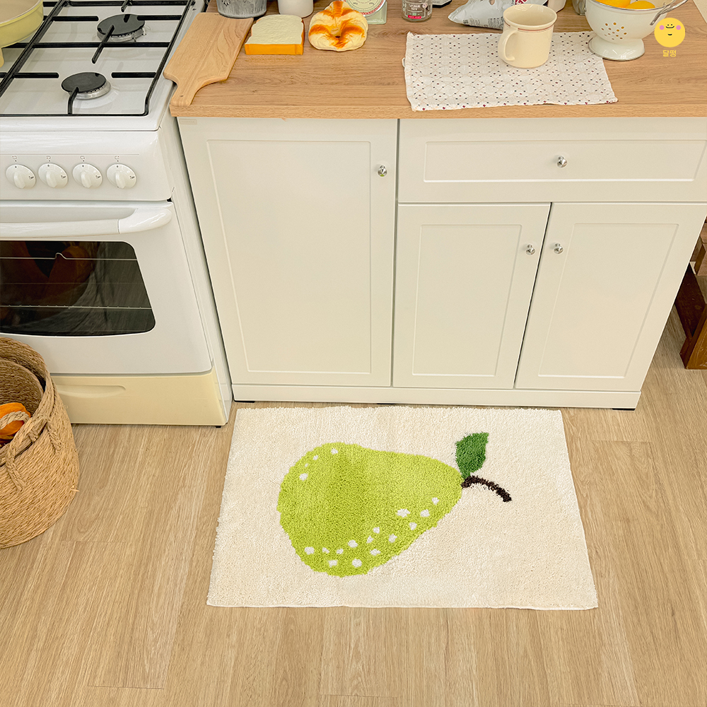 달떵 프루티 터프팅 러그 발매트 주방 침실 욕실 그린페어, 80x50cm 이미지 6