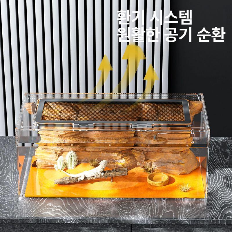 대형 아크릴케이지 투명 애완용 상자 테라리움 하우스 비바리움 파충류사육장 사육통 이미지 6