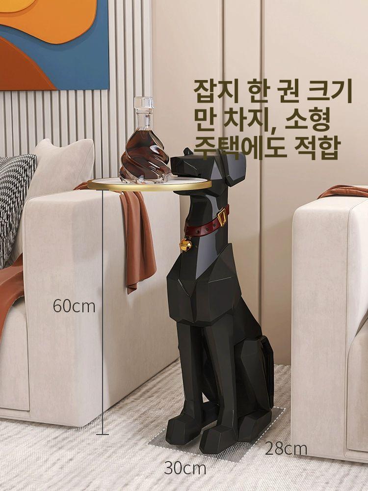 강아지 선반 키걸이 트레이 콘솔 장식품 오브제 현관 모자 걸이 선반이 개 장식용 가방 - 상세 이미지 5
