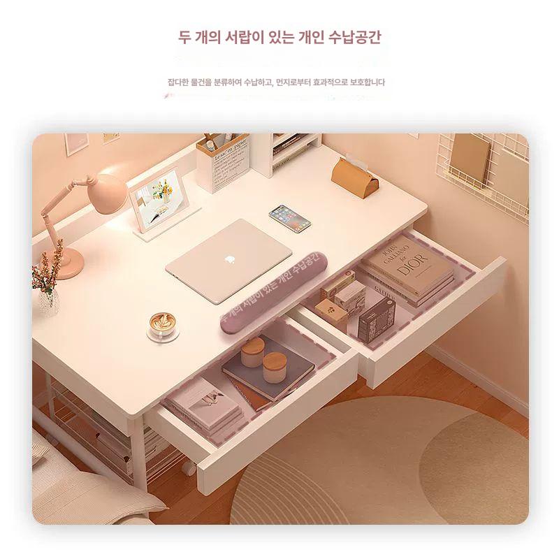 미니 화장대 세트 접이식 학생 원룸 공부 노트북 협탁 소형 화장대세트 서랍형 - 상세 이미지 4
