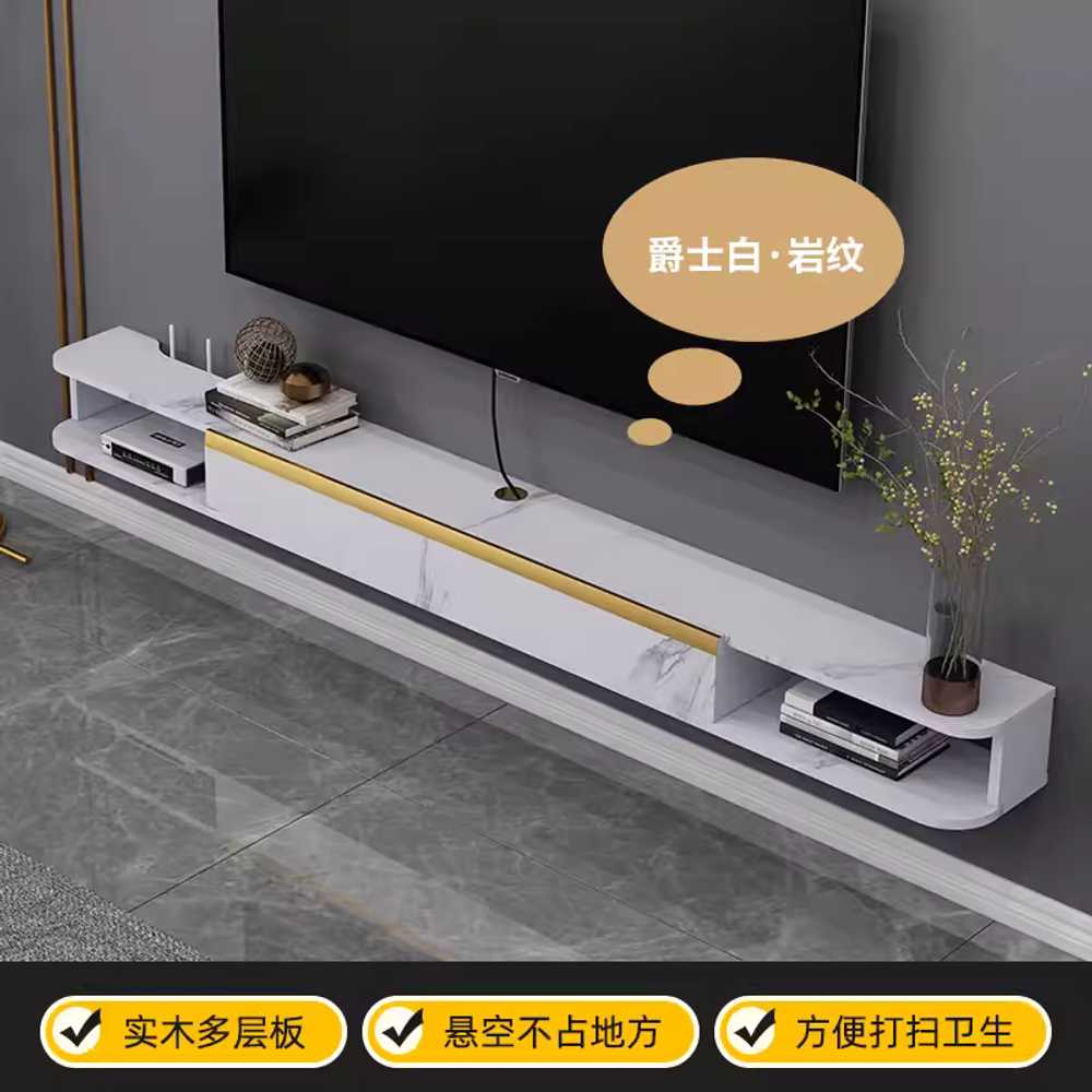 벽걸이 TV 다이 장선반 셋톱박스 받침대 모던 수납장 회색/1210x218x160mm 이미지 8