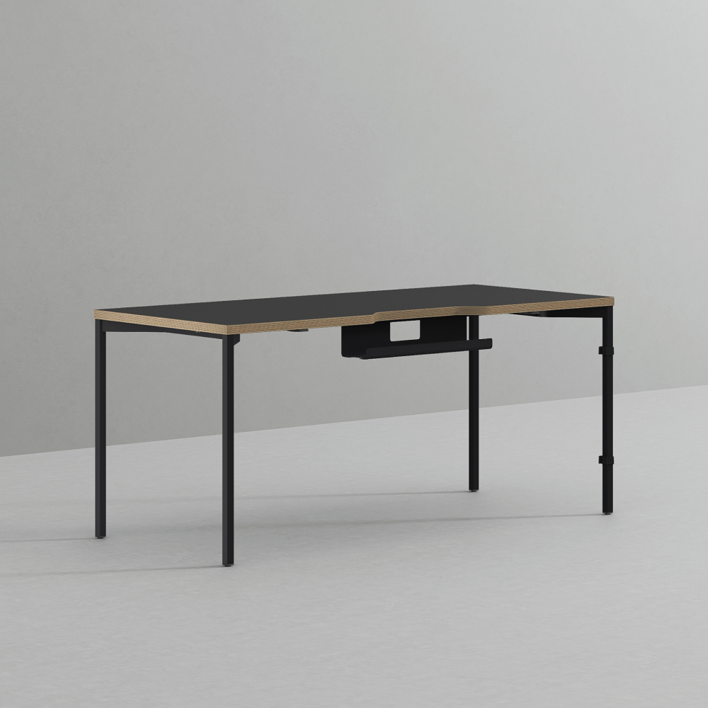 데스커 컴퓨터 책상 2.0 1600x700mm, 빈티지블랙 - 상품 이미지