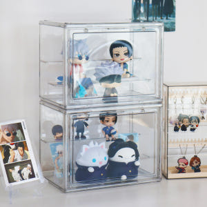 투명 피규어 케이스 2단 선반 정리 가챠 장식장 굿즈 보관함 프라모델 진... 실사용 후기 | 효과 있을까? - 상품 이미지 1