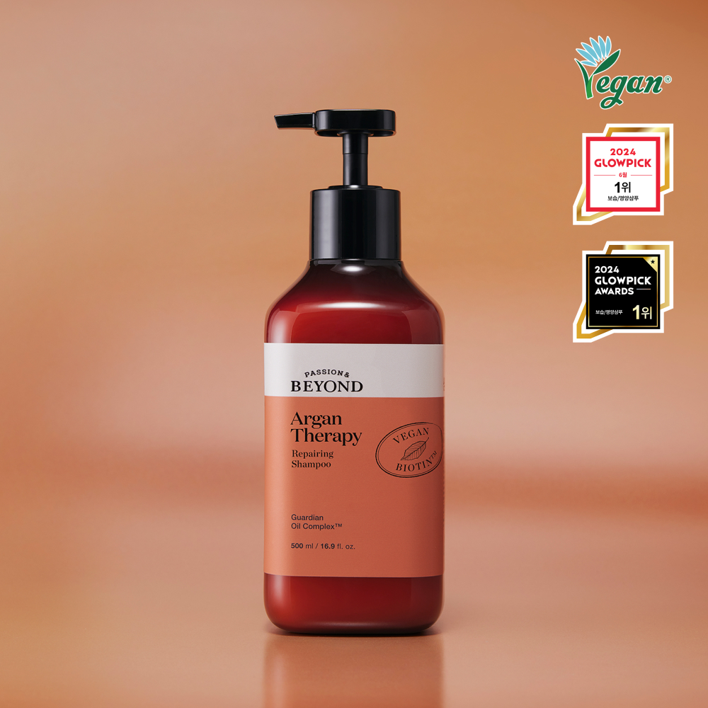 비욘드 아르간 테라피 리페어링 샴푸 500 mL 제품 이미지