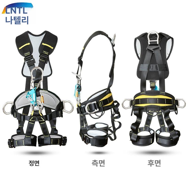 낙하 방지 고리 계단 안전망 하네스 전신 암벽 등반 전신 안전벨트 - 상세 이미지 4