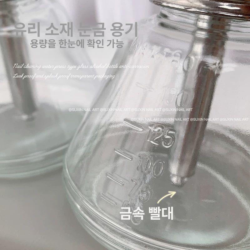 펌프 디스펜서 푸시 액체 눈금 펌핑 유리병 디스펜서 욕실 알코올병 향수병 비누 - 상세 이미지 4