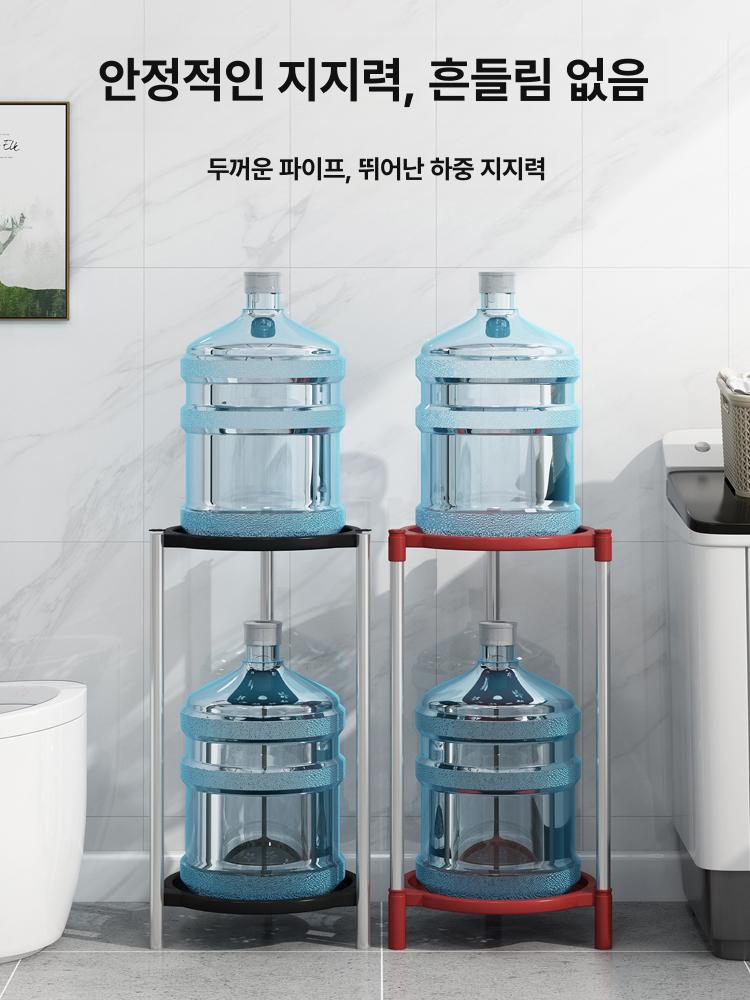 세수대야받침대 화장실 욕실 세면대 간이 스탠드 차이나레드 3칸 원형 [심플 스타일] - 상세 이미지 3