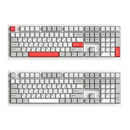 긱스타 GKG108 유무선 기계식 키보드 화이트 저소음 선셋축