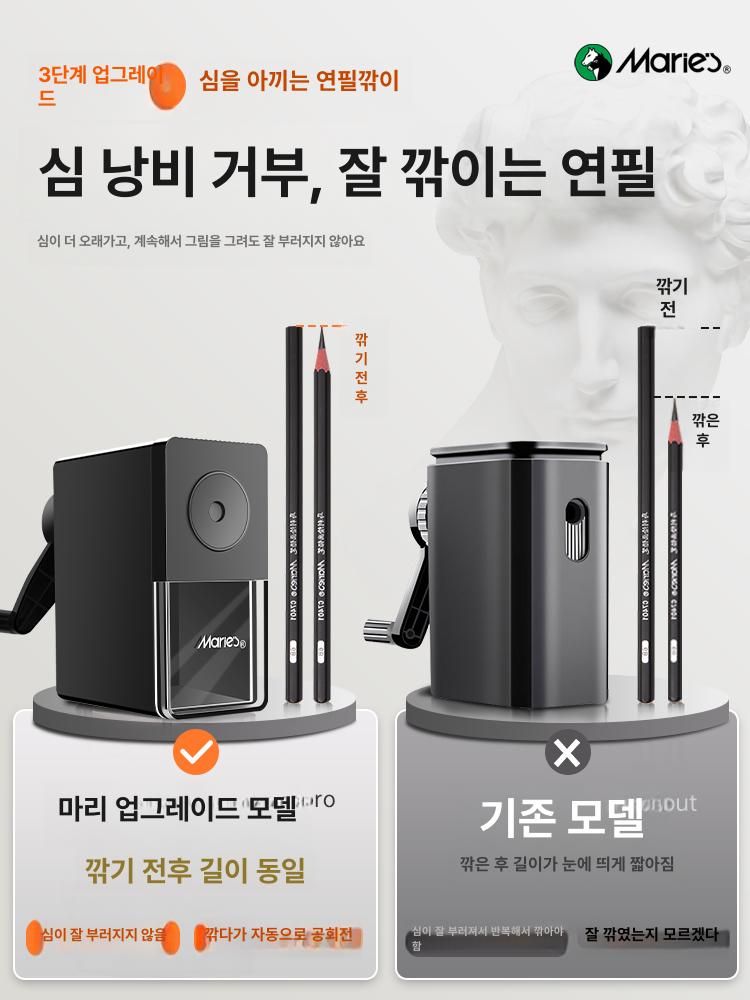 미술용 연필깎이 연필깍기 펜슬 심조절 목공 입시 3종 세트 60도 미만 5cm - 상세 이미지 4