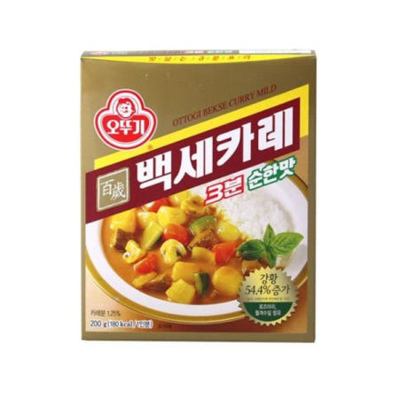 백세카레 오뚜기 3분백세카레순한맛200g