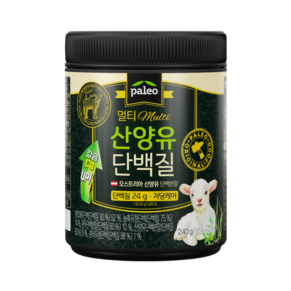 팔레오 멀티 산양유 단백질 저당 초유칼슘 배합 프로틴쉐이크 미숫가루맛 240g, 1개 제품 이미지