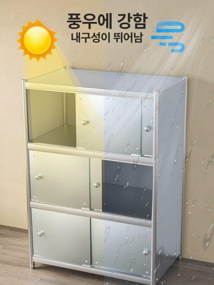 대형 스텐 창고 공구 도구 스틸 옥상 베란다 시골 너비 실외 캐비닛 간이 문 - 상세 이미지 4