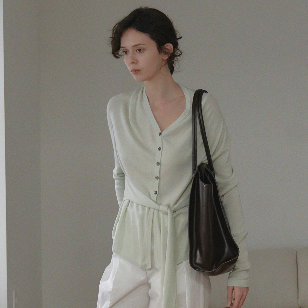 Serena Wrap Button Cardigan_3Color - 상세 이미지 3