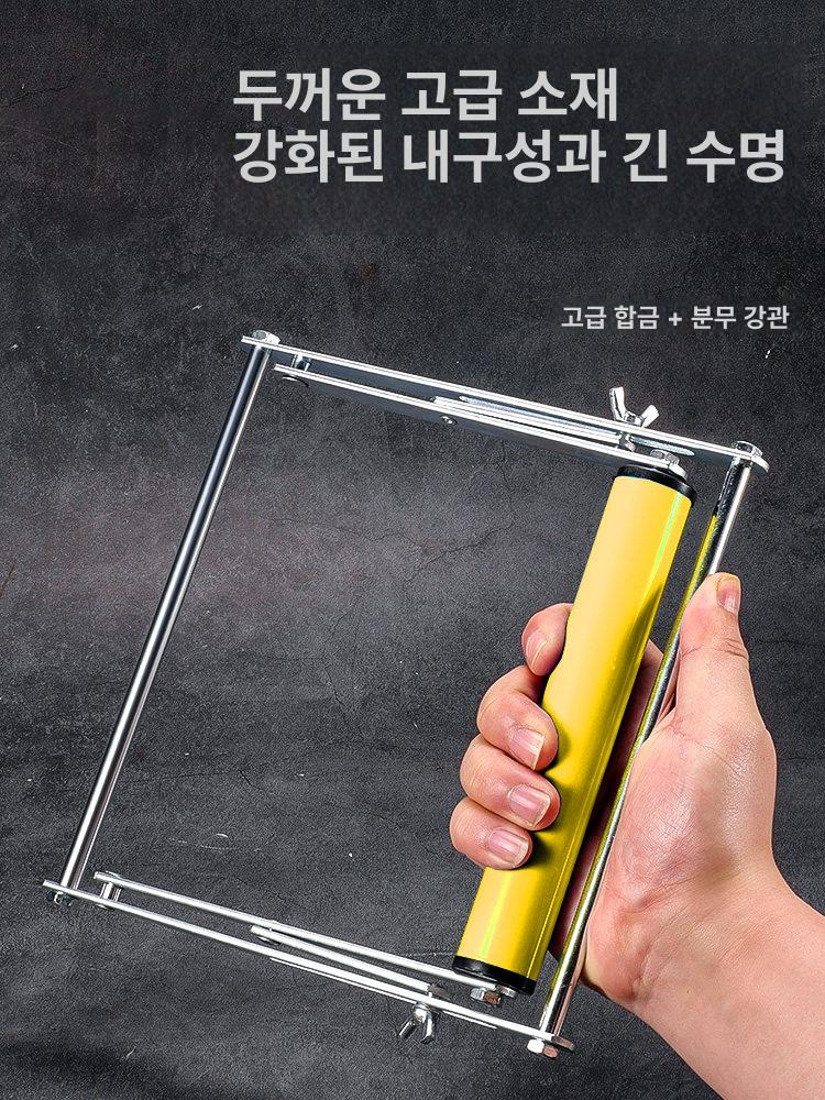 절단기 롤러 스탠드 작업대 받침대 보조 지지대 높이조절 [롤러 모델] 1개 (옐로우) - 상세 이미지 3
